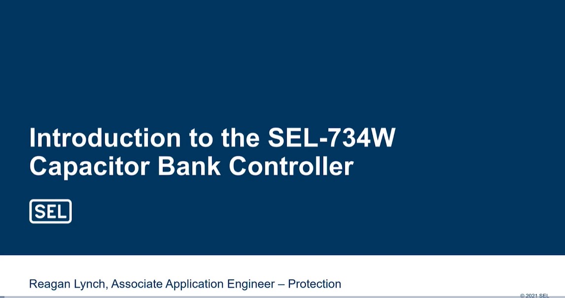 Introduction to the SEL-734W Capacitor Bank Controller